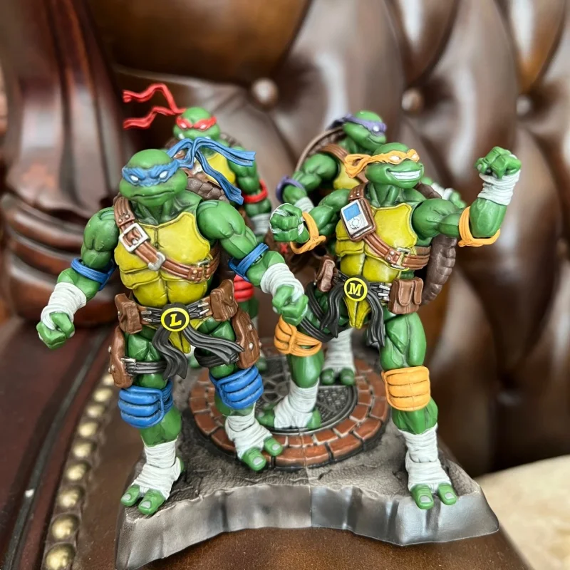 

Joytoy TMNT Action Figures Set 1/18 Scale - Collectible Anime Models Doll Toys for Gifts Michelangelo Donatello Leonardo Raphael