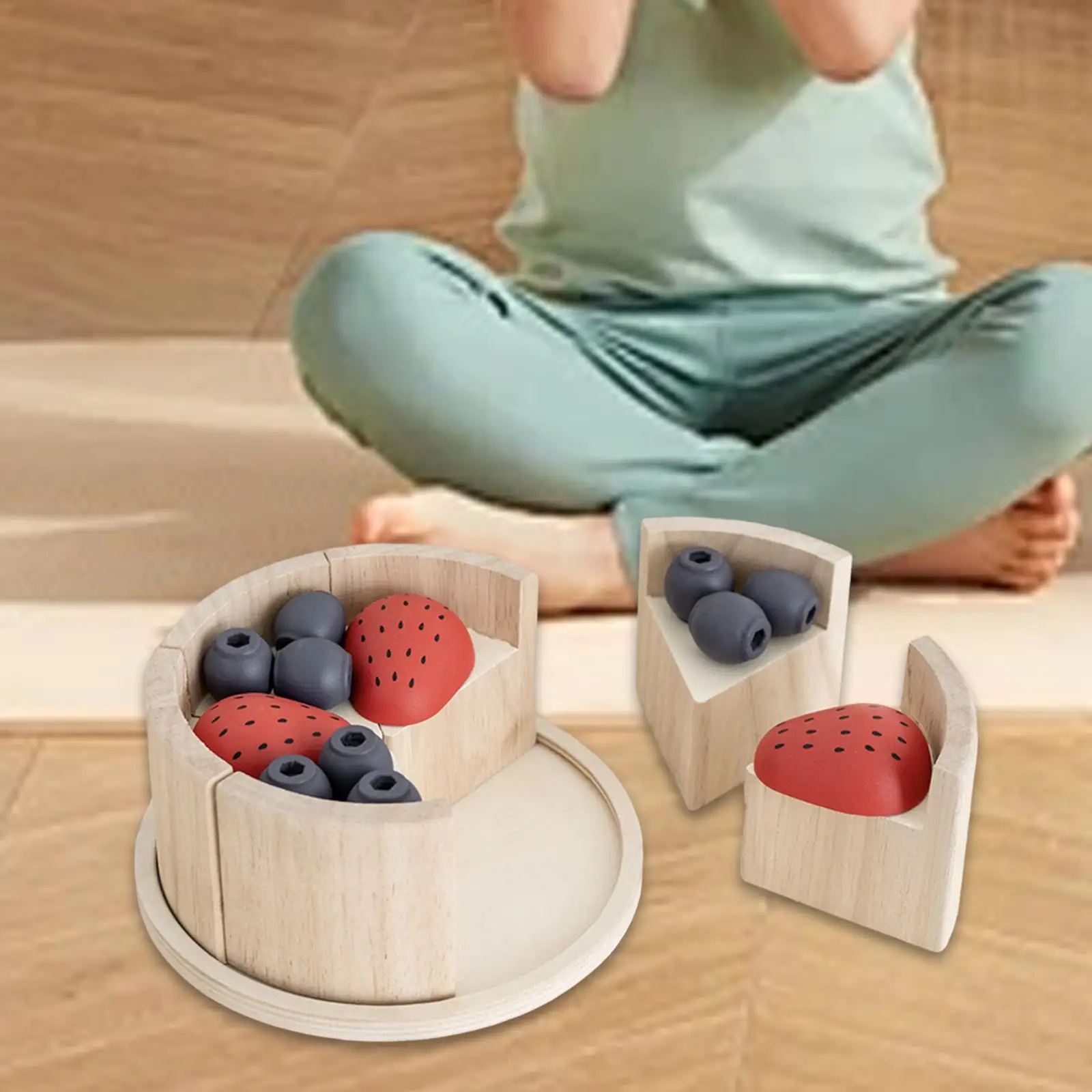 Fantasiespel Voedsel Theecake Houten leerspeelgoed voor kinderen van 3, 4, 5 6 jaar