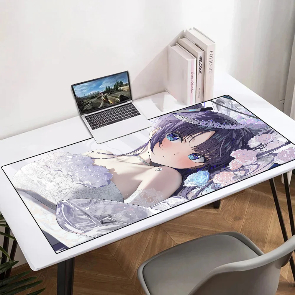 

Hayase Yuuka Blue Archive Game Mousepad Mouse Mat Desk Mat With Pad Gaming Accessories Prime Gaming XXL Keyboard