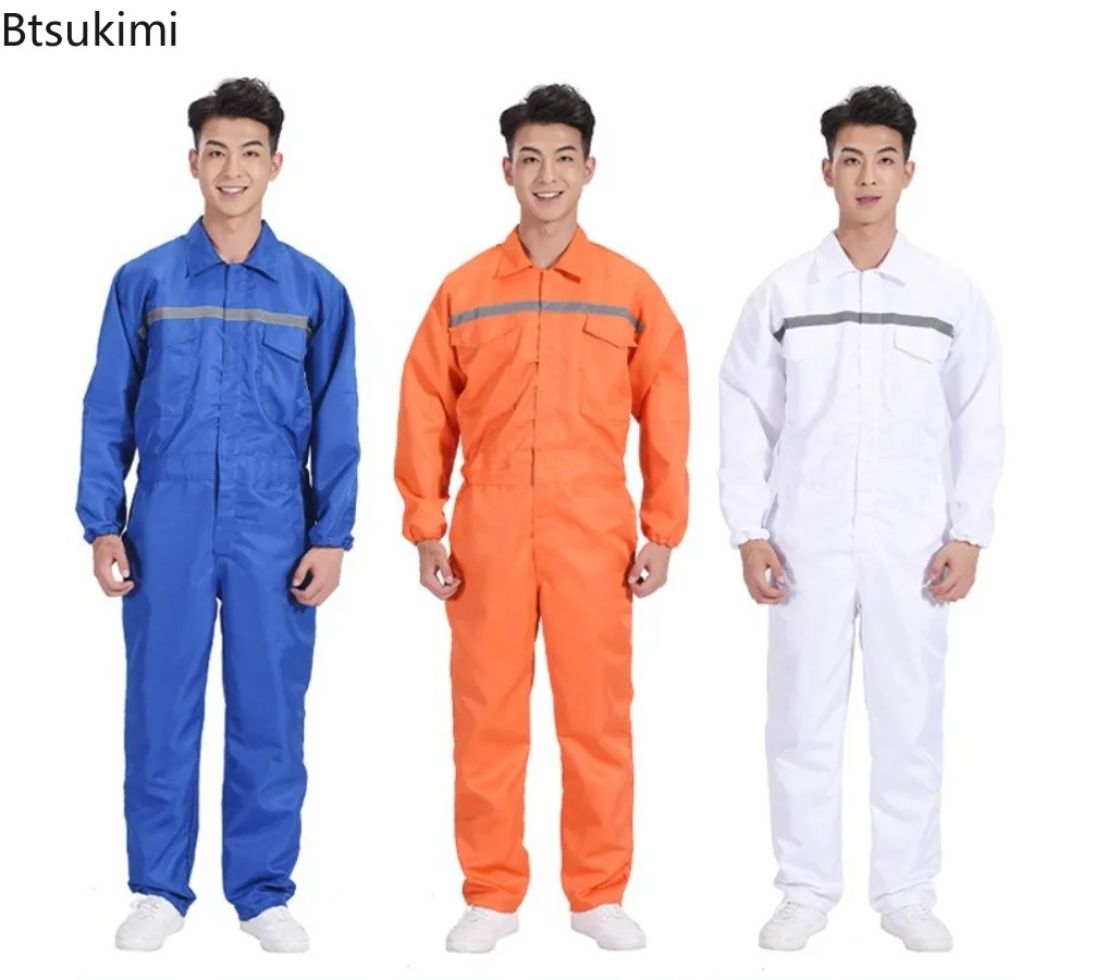 New Men's One-Piece Workwear Protective Clothing Automotive Repair Shop Workwear Professional Anti-Dirty Overall Protective Suit