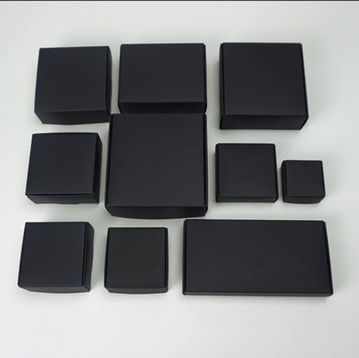 

Natural Kraft Box,Kraft Paper Packing Box,small soap Box 50pcs/lot New handmade soap creative trinket packaging box black color