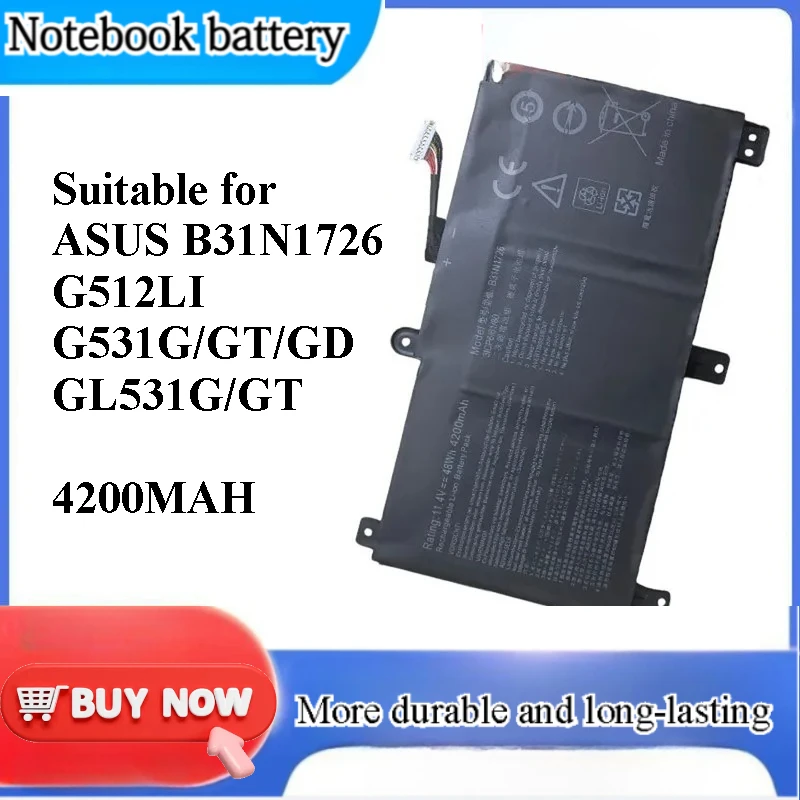 for ASUS B31N1726 G512LI G531G GT GD GL531G GT Notebook Battery Long Line