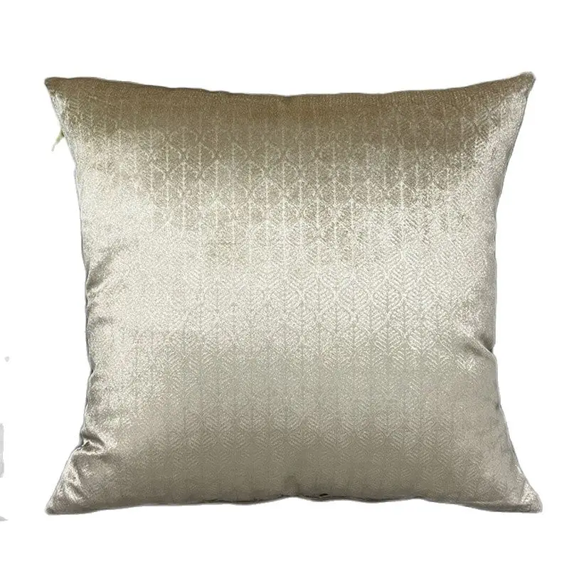 Light Gold Embossing Sofa Pillowcase Home Decorative Velvet Cushion Cover