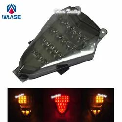 Waase-luz trasera cromada para Yamaha YZF R6 RJ11 2006 2007, intermitentes de freno, luz LED integrada