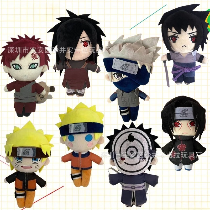 Anime Naruto Figure Hatake Kakashi Gaara Uchiha Itachi Uchiha Madara Uchiha Sasuke Naruto Uzumaki Doll Pillow Toy Gift