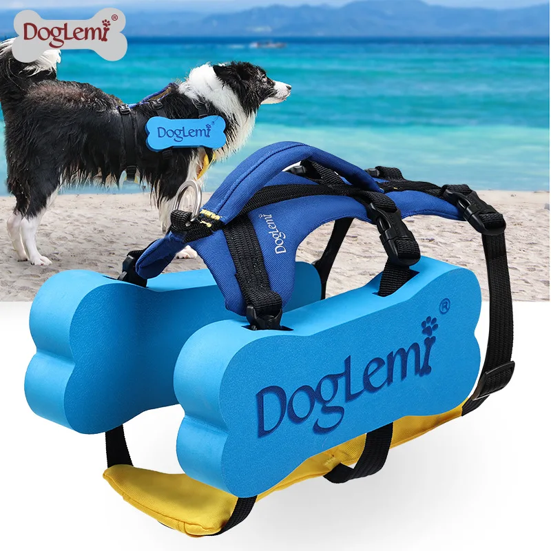 

DogLemi Pet Dual-purpose Swimming Life-saving Chest Strap Summer Dog Swimming Life Jacket Pet Going Out Walking Dog Chest Cover