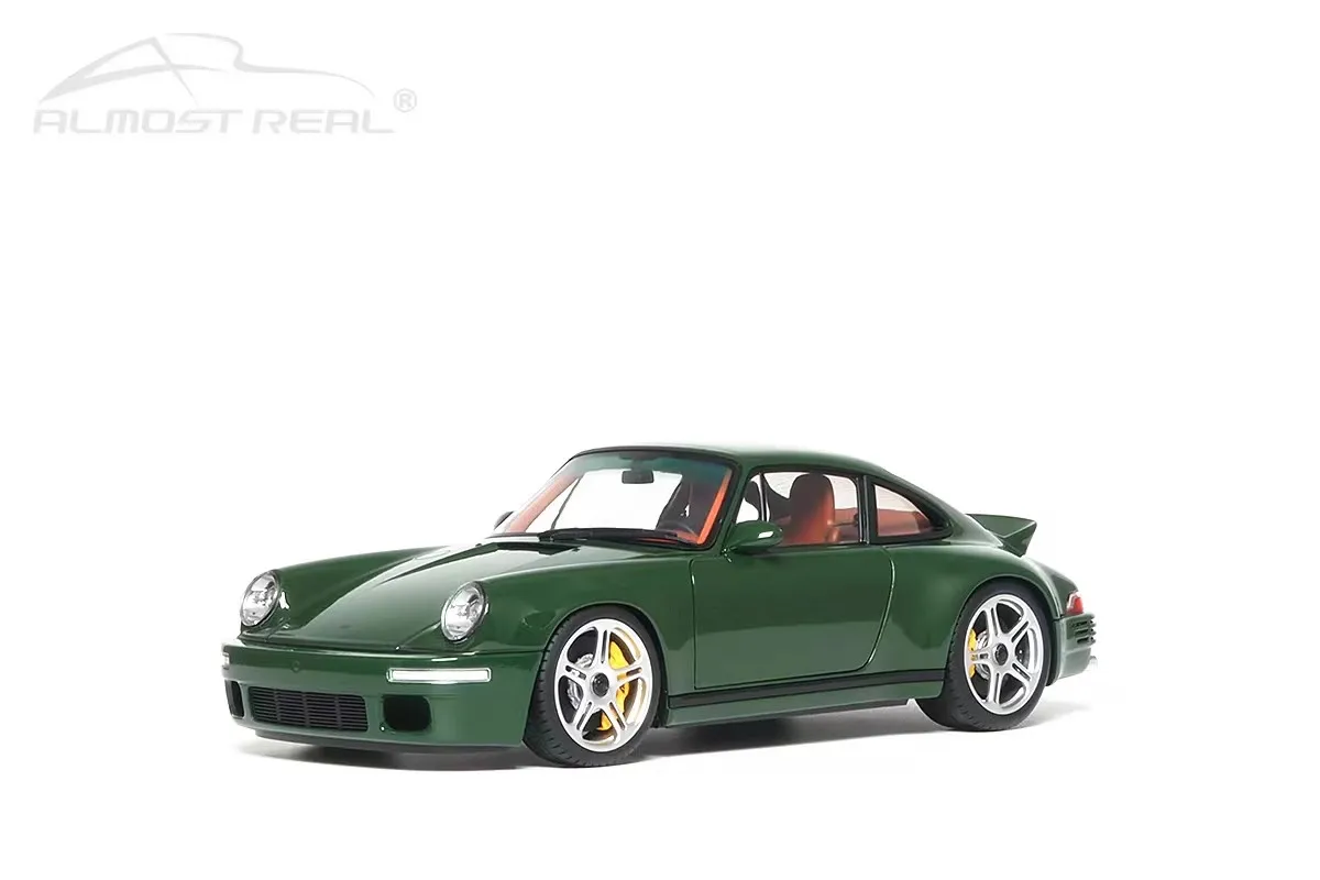 Almost Real Car Model 1/18 Porsche Ruf Scr 2018 Edition Simulation Car Model Room Ornament Display Model Boy Collection Gift