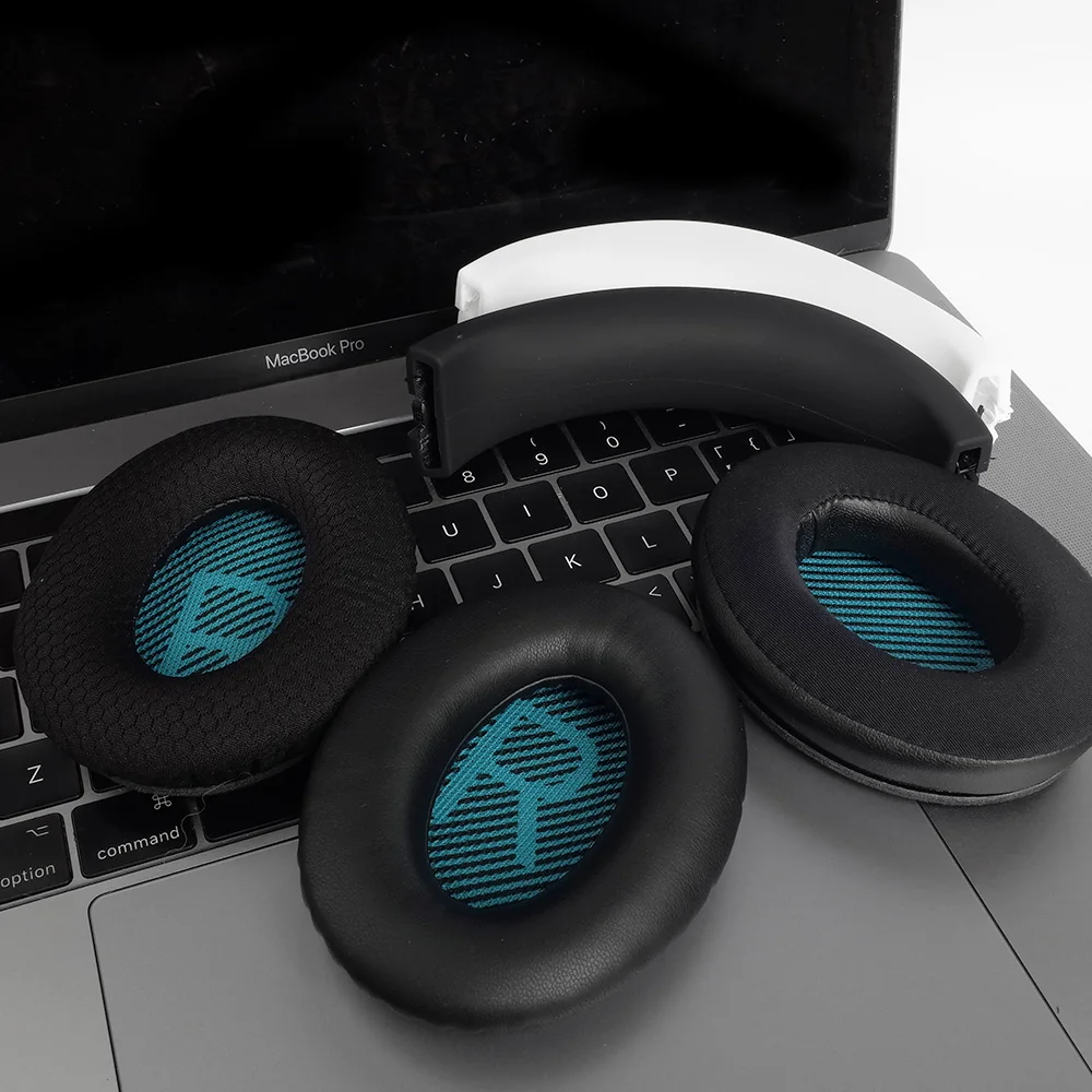 وسادات الأذن مع BOSE QC15.QC35.QC25 البروتين والجلود رغوة الذاكرة بطانة للأذن وسائد بديلة فوق الأذن سماعات لينة برو