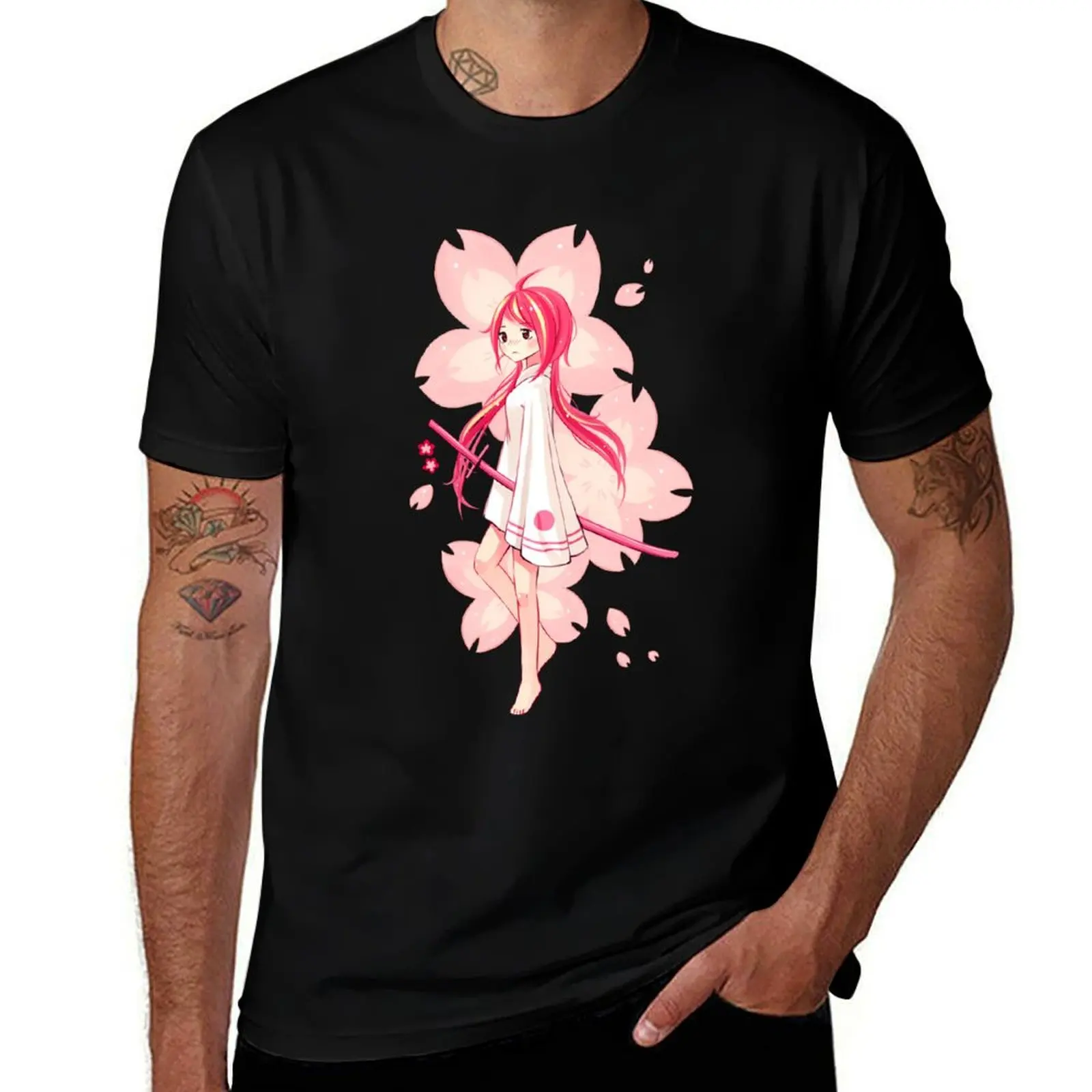 

shirt T-Shirt shirts t anime cotton man t oversize t man for anime 100 shirts Sakura for percent