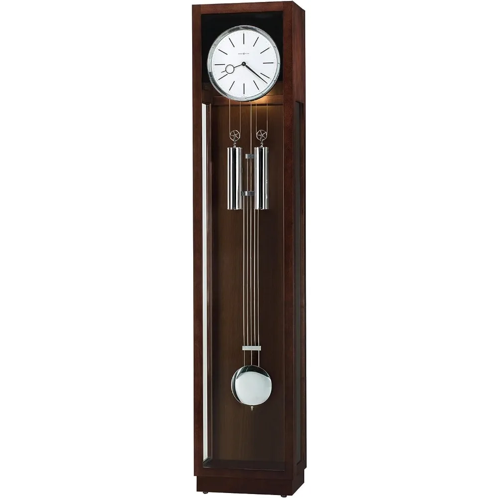 Templeton Floor Clock II, Triple Chime Movement with Espresso, Illuminated Case & Quartz Finish, 56 Pounds