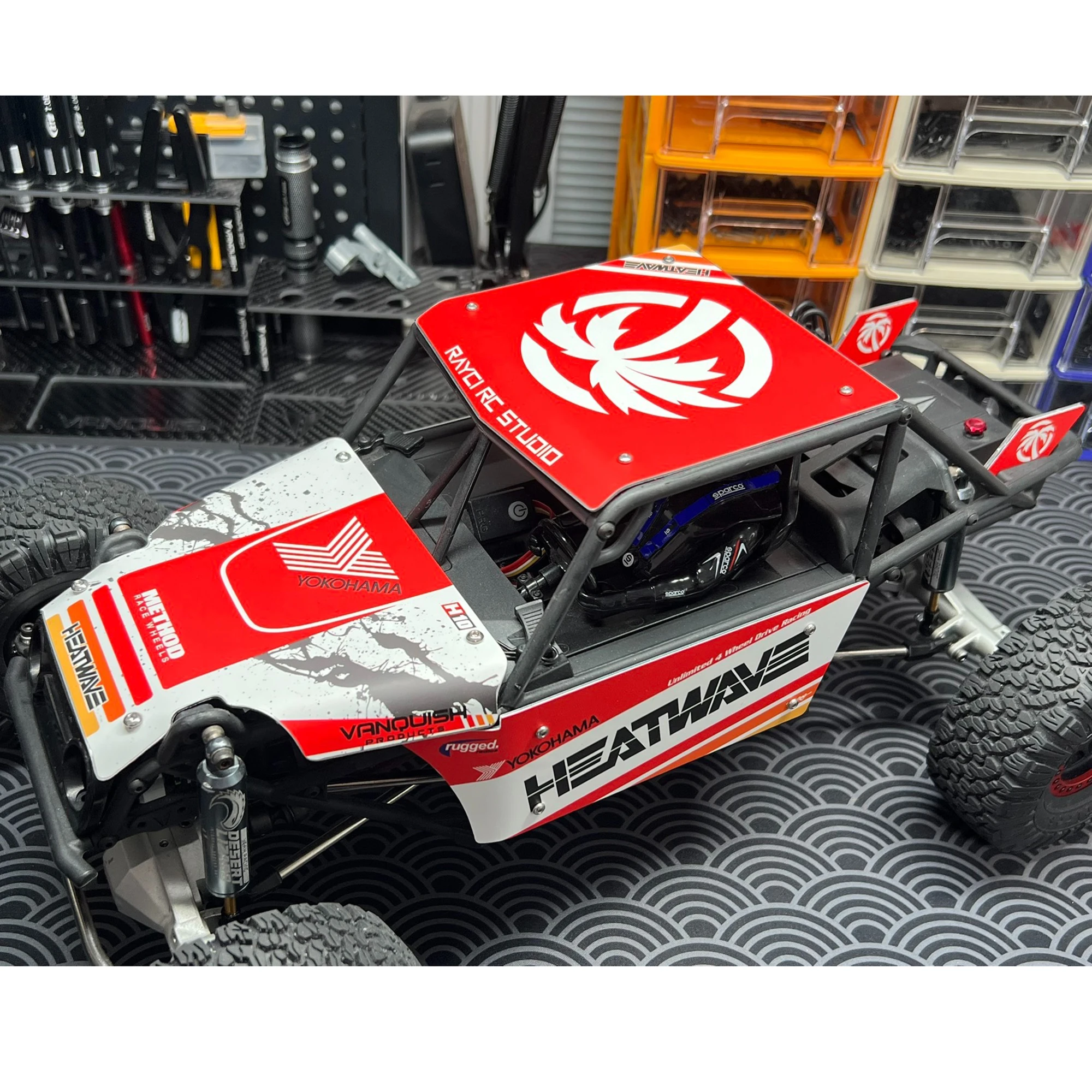 D1RC H10 Titanium Alloy Tube Frame Car Shell Sticker Decoration for 1/10 RC Crawler Car VP H10 VP Phoenix VS4-10 Upgrade Parts