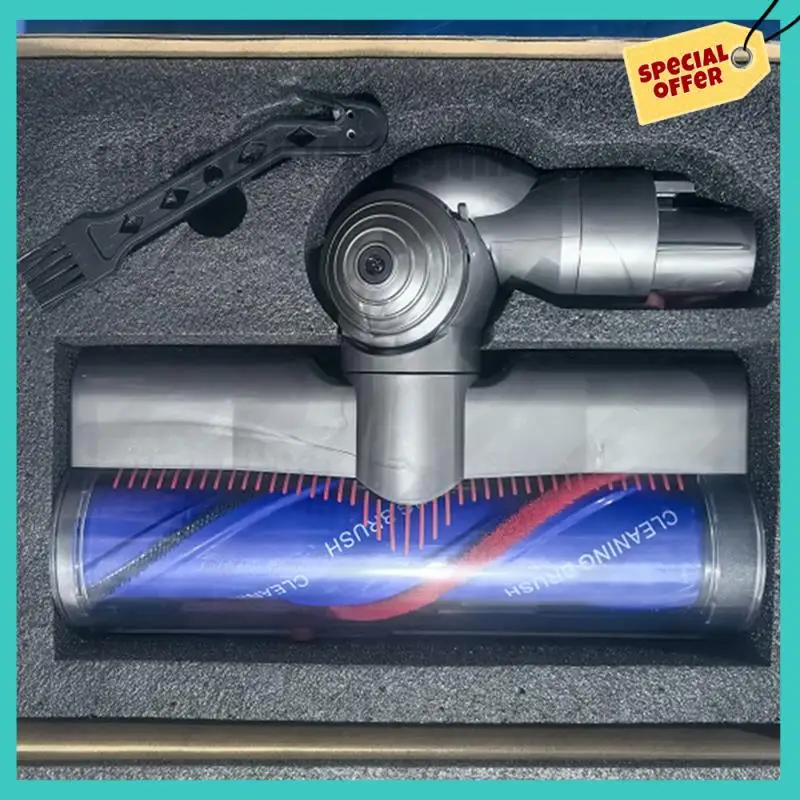 -ABJZ Direct Drive Head With LED Headlights For Dyson V7 V8 V10 V11 V15 Direct Drive Head Quick-Release Head Cleaner Brushes