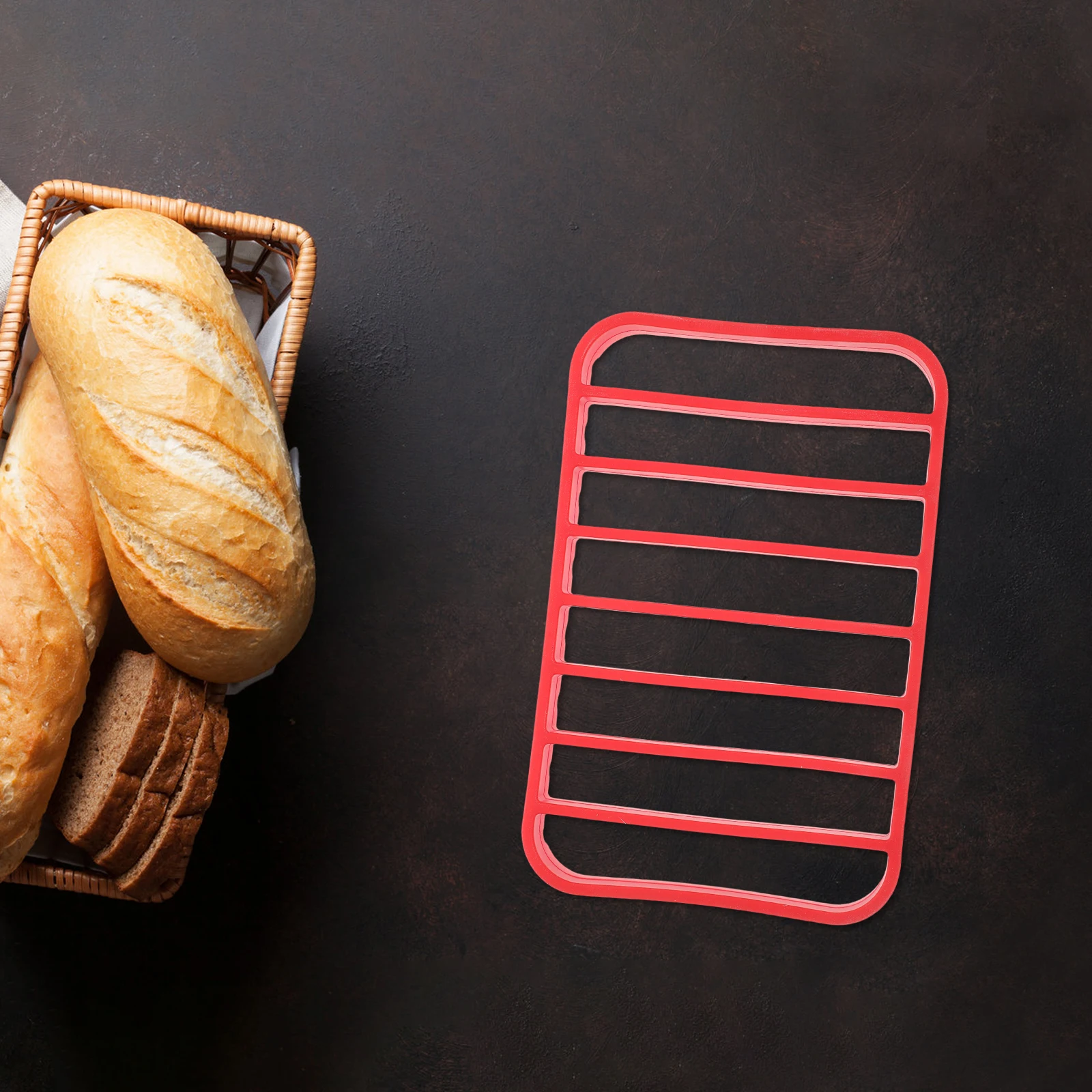 

Silicone Roasting Rack 27X17.5X2.5Cm Red Nonstick Baking Mat For Oven Pressure Cooker Dishwasher Safe Cooking Tool Steam