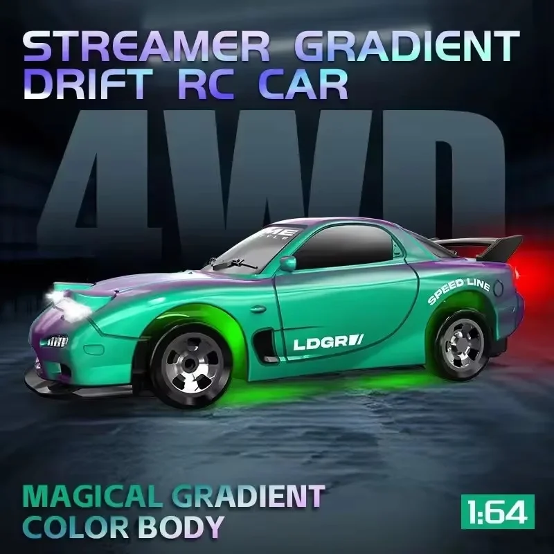 

1:64 Mini Desktop Simulation Rc High-Speed Remote Control Car 2.4g Pocket Four-Wheel Drive Drift Remote Control Toy Boy Gift