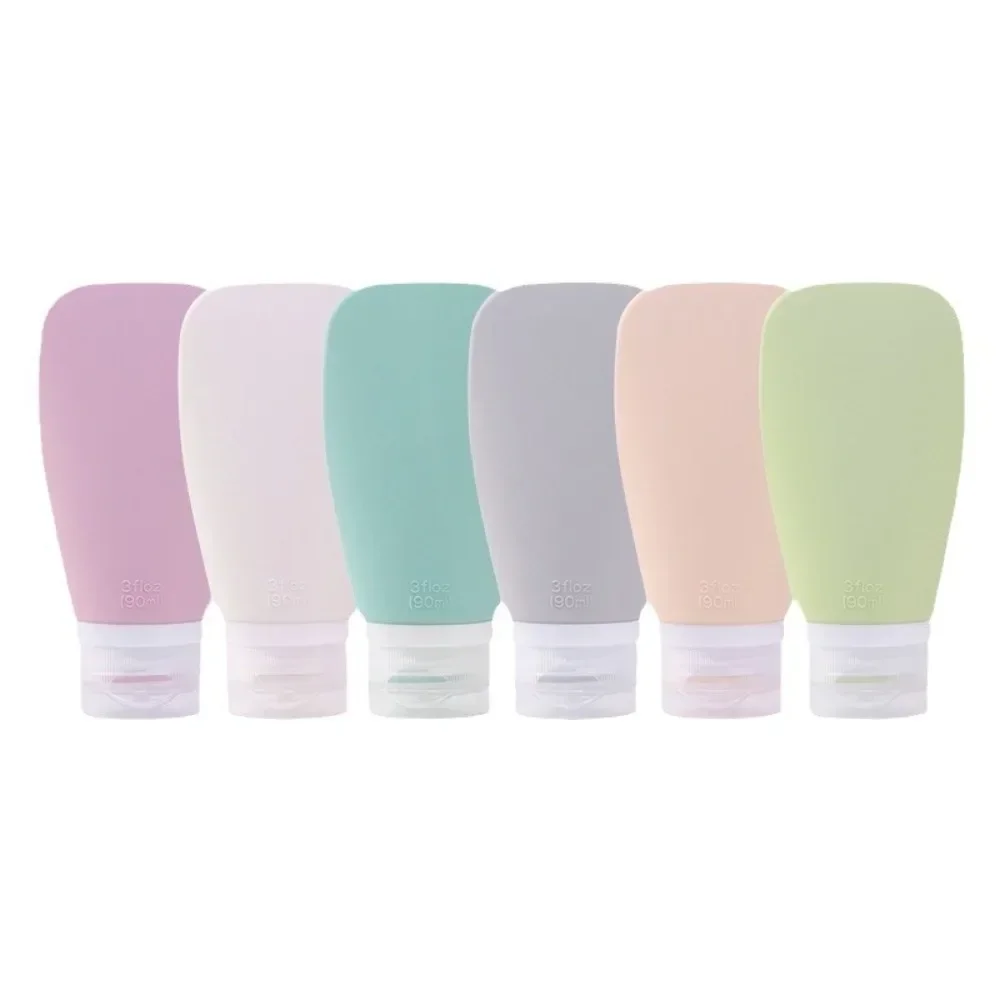 

60/90ml Portable Silicone Travel Bottle Leak Proof Squeezable Liquid Refillable Lotion Bottle Shampoo Container Empty Bottle