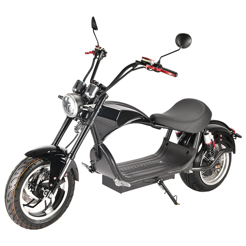 Lithium Battery 60V 12AH Riding 35-55km/h Adult Front And Rear Oil Brake Disc Brake Bobber Chopper Electric City Coco Scooter