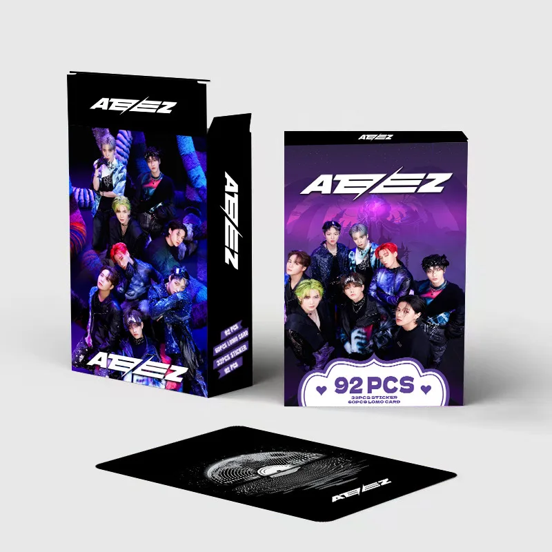 92pcs/set KPOP ATEEZ Lomo Cards Photo Album Stickers HD Double Sided High Quality Photocard JongHo Yunho YEOSANG San Fans Gift