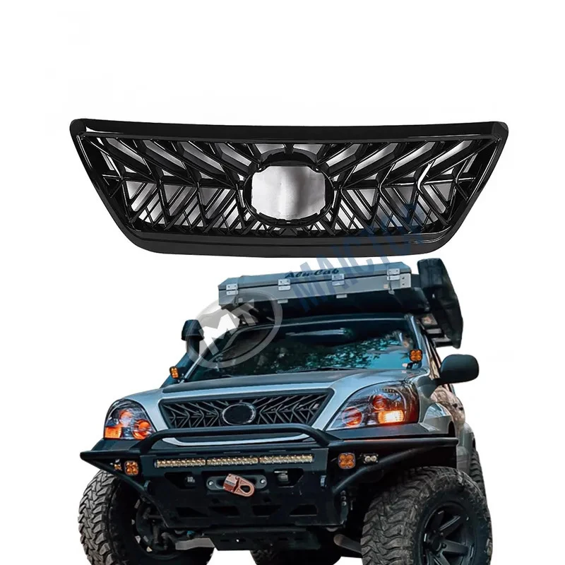 

For Racing Grills Old Lexus GX470 ABS Front Bumper Splitter Cover Accessories Glossy Black CAR Grill Body Kit 2003-2009 Year