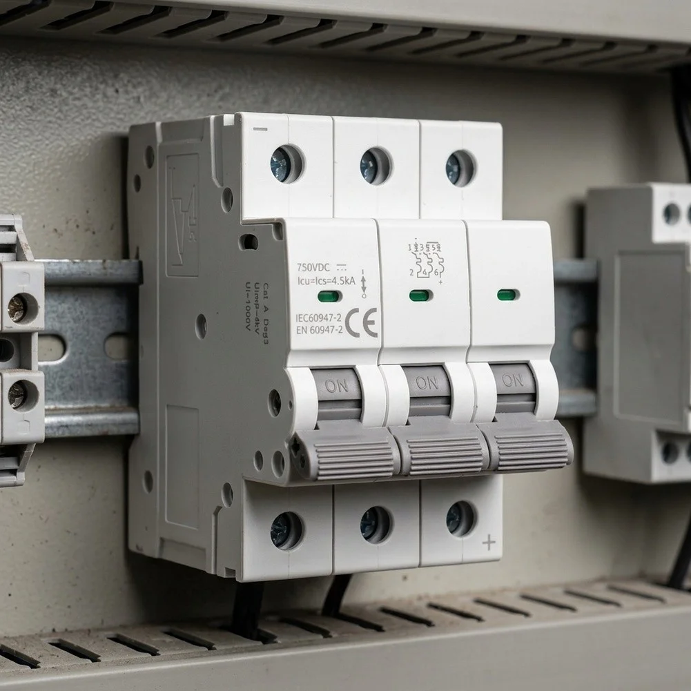 Miniature Circuit Breaker 3P Magnetic AC Disconnect Switch 6-63A For DIN Rail Mounting Residential Commercial Electrical Safety