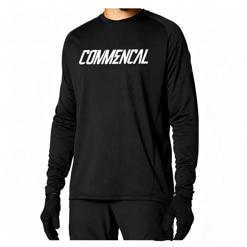 New Offroad Biking Long Sleeve Top 3D Print Black White Camo Sleeve Graphic Quick Dry MTB Cycling Jersey for Men Women Teen Kids - view 4