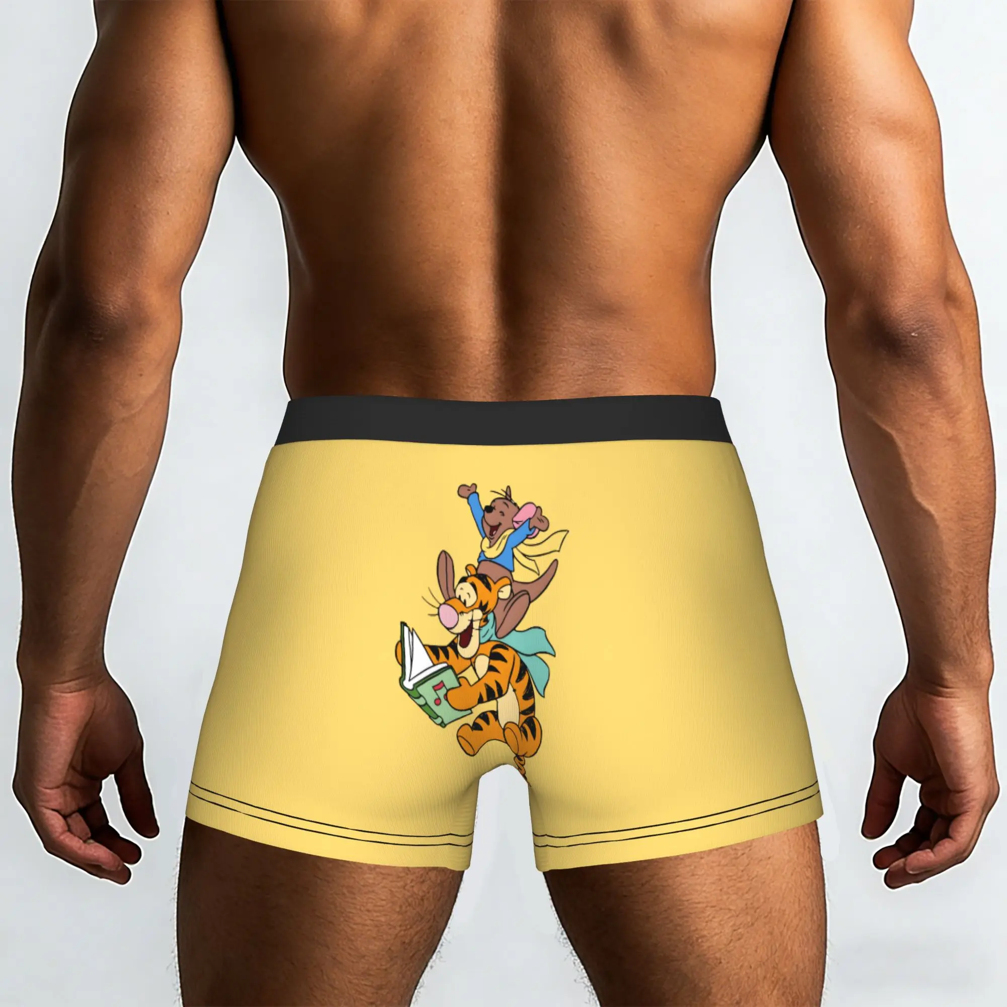 Custom My Friends Cartoon T-Tigger Pooh Underwear Men Printed  Boxer Briefs Shorts Panties Breathable Underpants