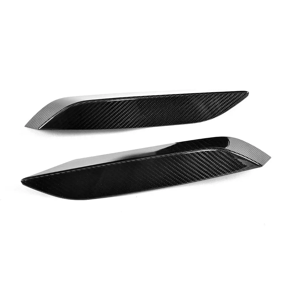 Carbon Fiber Front Bumper Lip Splitters Fog Lamp Trims for BMW F80 M3 Sedan F82 F83 M4 Coupe Convertible 2014 - 2018 Canards