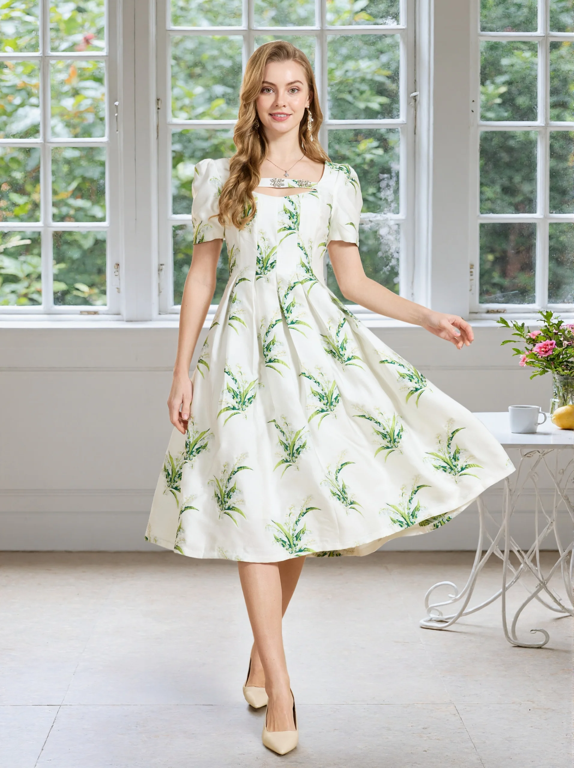 

DEVCHATA Dress woman clothes Light luxury dress Luxury heavy-work banquet dress new model