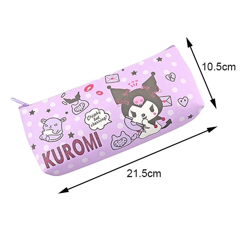 Cartoon Sanrio Pencil Case Cinnamoroll Kuromi Melody Stationery Bag PU Waterproof Pencils Bag Student Stationery Gift