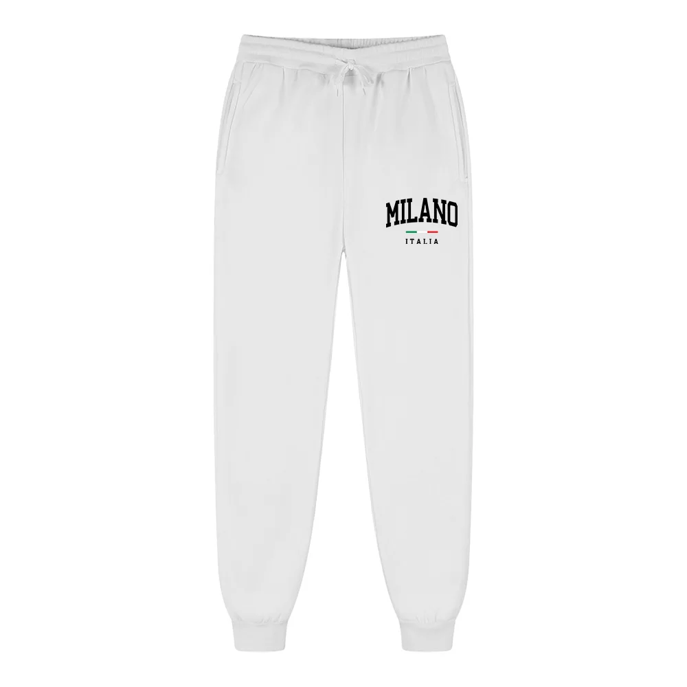 MILANO Letter Graphic Print Women's Pants High quality Trousers Street Aesthetic Sports Running Jogger Pants Women Sweatpants