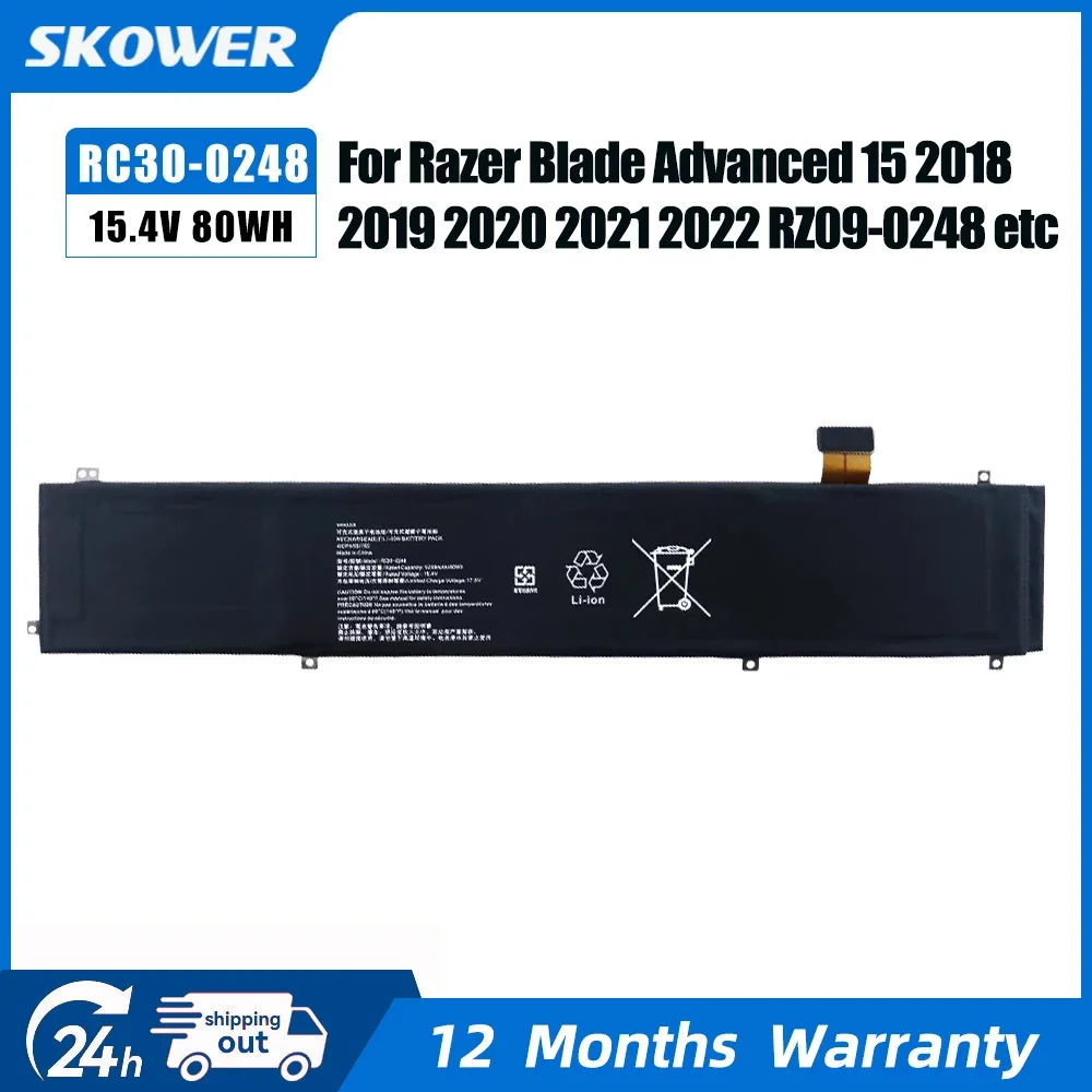 SKOWER RC30-0248 Battery for Razer Blade 15 Elite 2018 2019 2020 2021 Version RZ09-0313 RZ09-0301 RZ09-03015 0367 RZ09-02386
