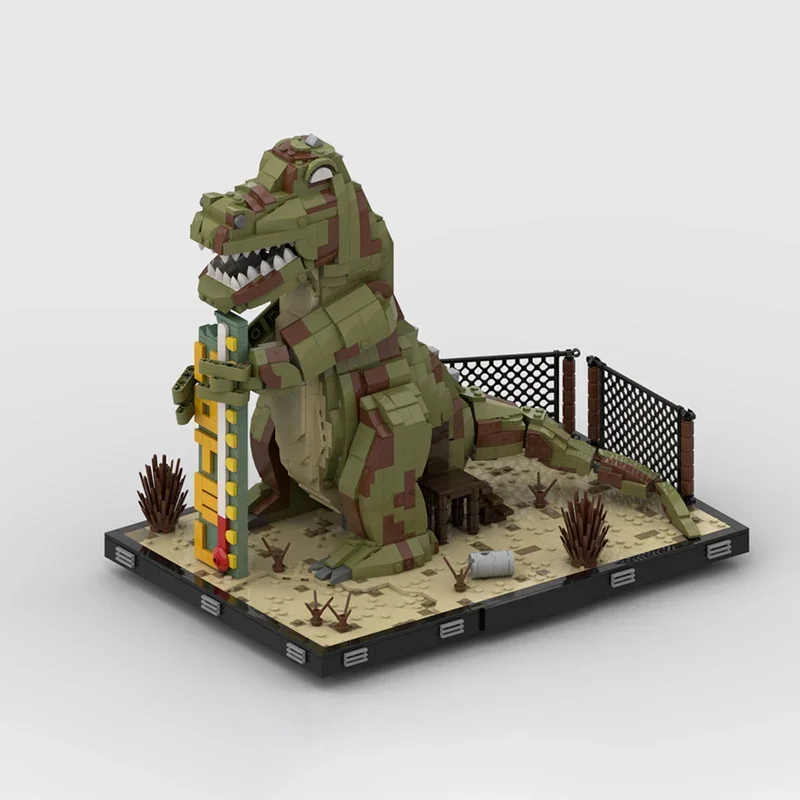 2268 Piezas MOC Fallout Dinky T-Rex, Bloques de Construcción Arquitectónicos, Modelo de Ensamblaje, Juguetes, Regalos para Niños