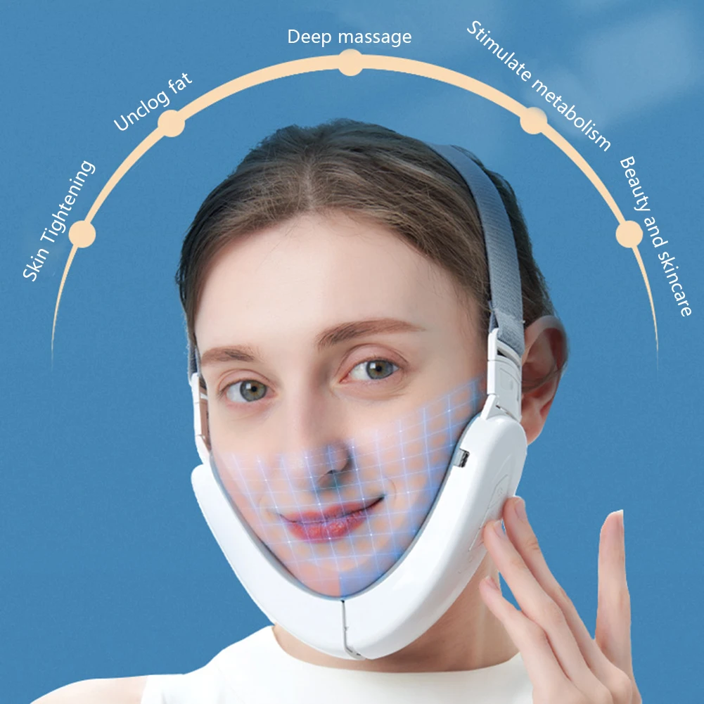 Trillingen Gezichtsliftapparaat Opvouwbare V Gezichtsvormende Massager Gezichtsschoonheidstool