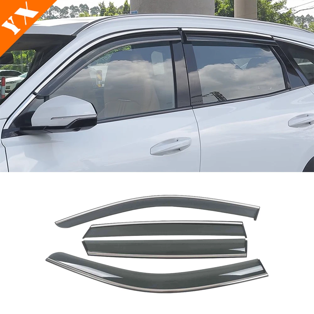 

For GEELY Galaxy L7 Accessories 2023-2024 Chrome Trim Car Window Sun Shade Anti Rain Decoration Protector Sticker Cover Garnish