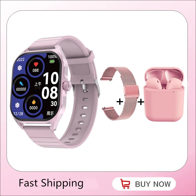 

Smartwatch Women Bluetooth Call 2.04inch Amoled Screen GPS Track Voice Assistant Breath Training Custom Dials Fitness Tracker