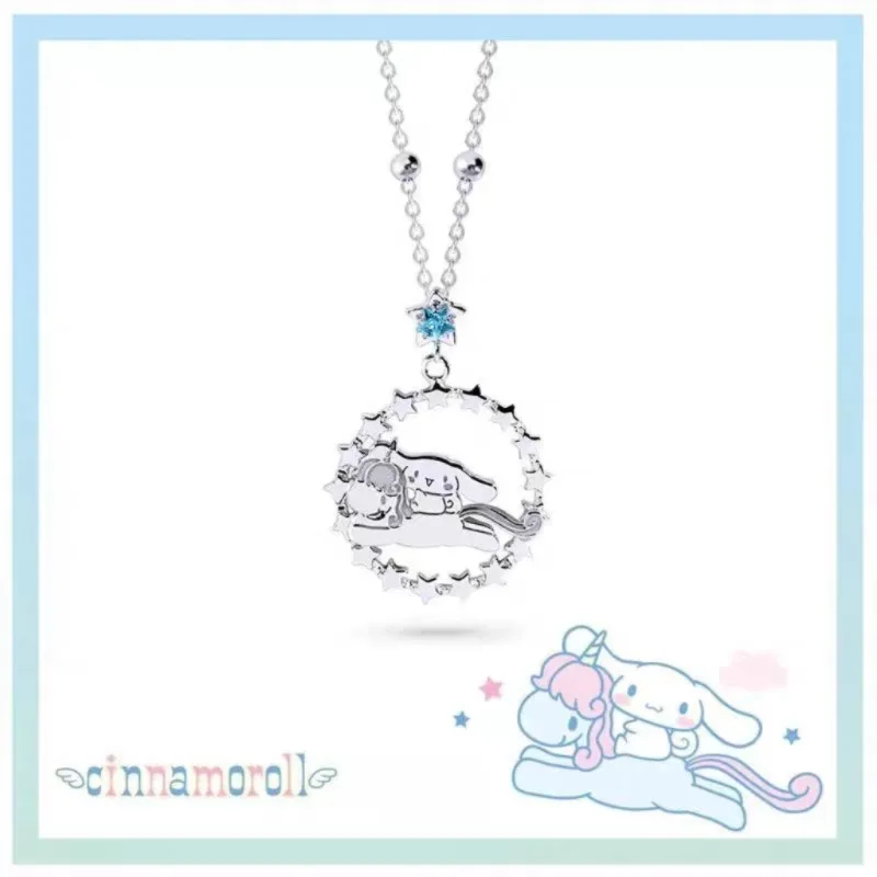 

Sanrios Cinnamoroll Necklace Star Series Light Luxury Small Collarbone Chain Girls Accessories Best Friend Gift for Girls