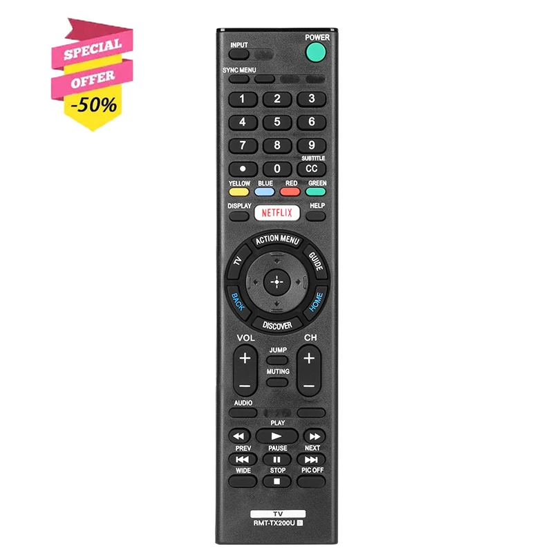 RMT-TX200U Remote Control For Sony TV XBR-65Z9D XBR-75Z9D XBR-49X700D XBR-49X705D XBR-49X707D XBR-65X750D XBR-65X755D