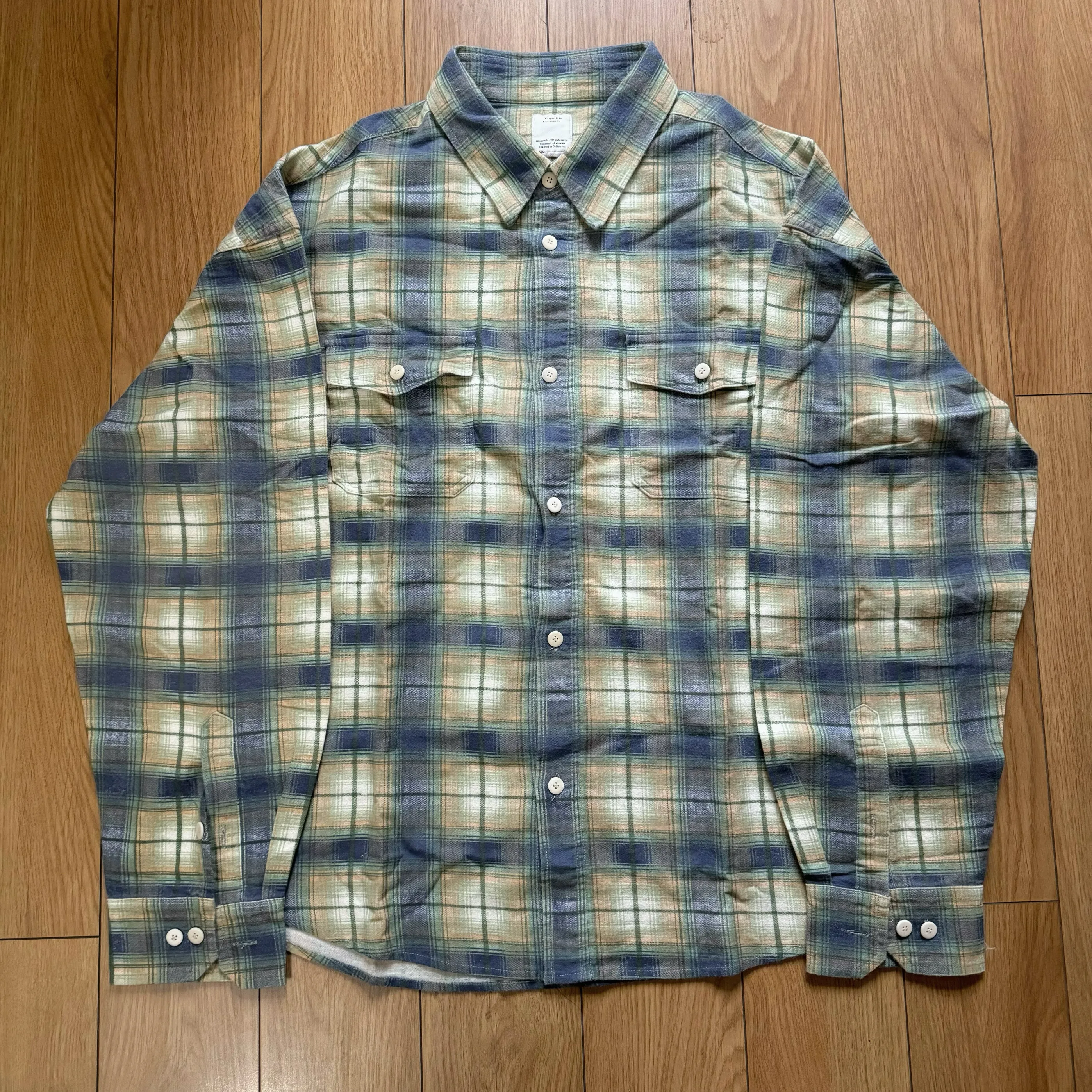 VISVIM 24SS KOFU PIONEER KHADI L/S Plaid Long Sleeve Shirt