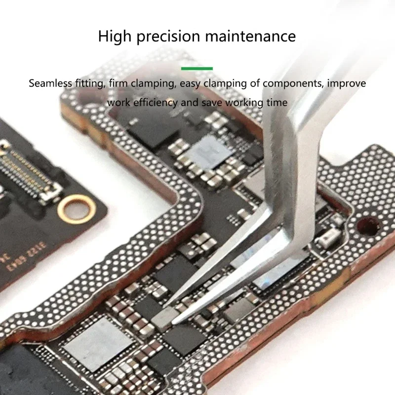 Пинцет с ручным зажимом, высокоточный Супер жесткий Пинцет Для Удаления летающих линий, микросхем IC, BGA, трафарет, удерживающий инструмент для фиксации, набор ручных инструментов