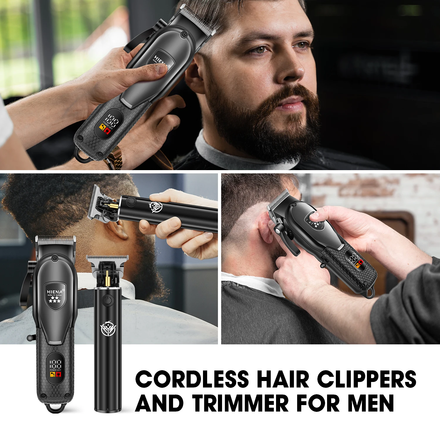 HIENA Hair cutting machine professional machines Barber shop Halloween gift  trimmer for men\'s hair clipper electric shaver man