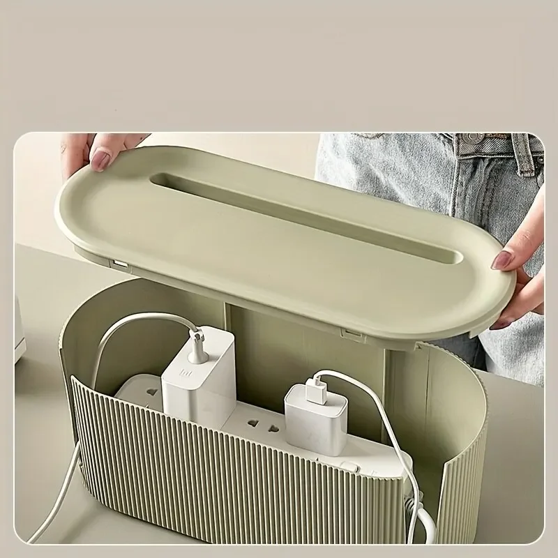 Caja organizadora de gestión de cables accesorio para tiras de alimentación y cables de alimentación para el hogar y la Oficina image 2