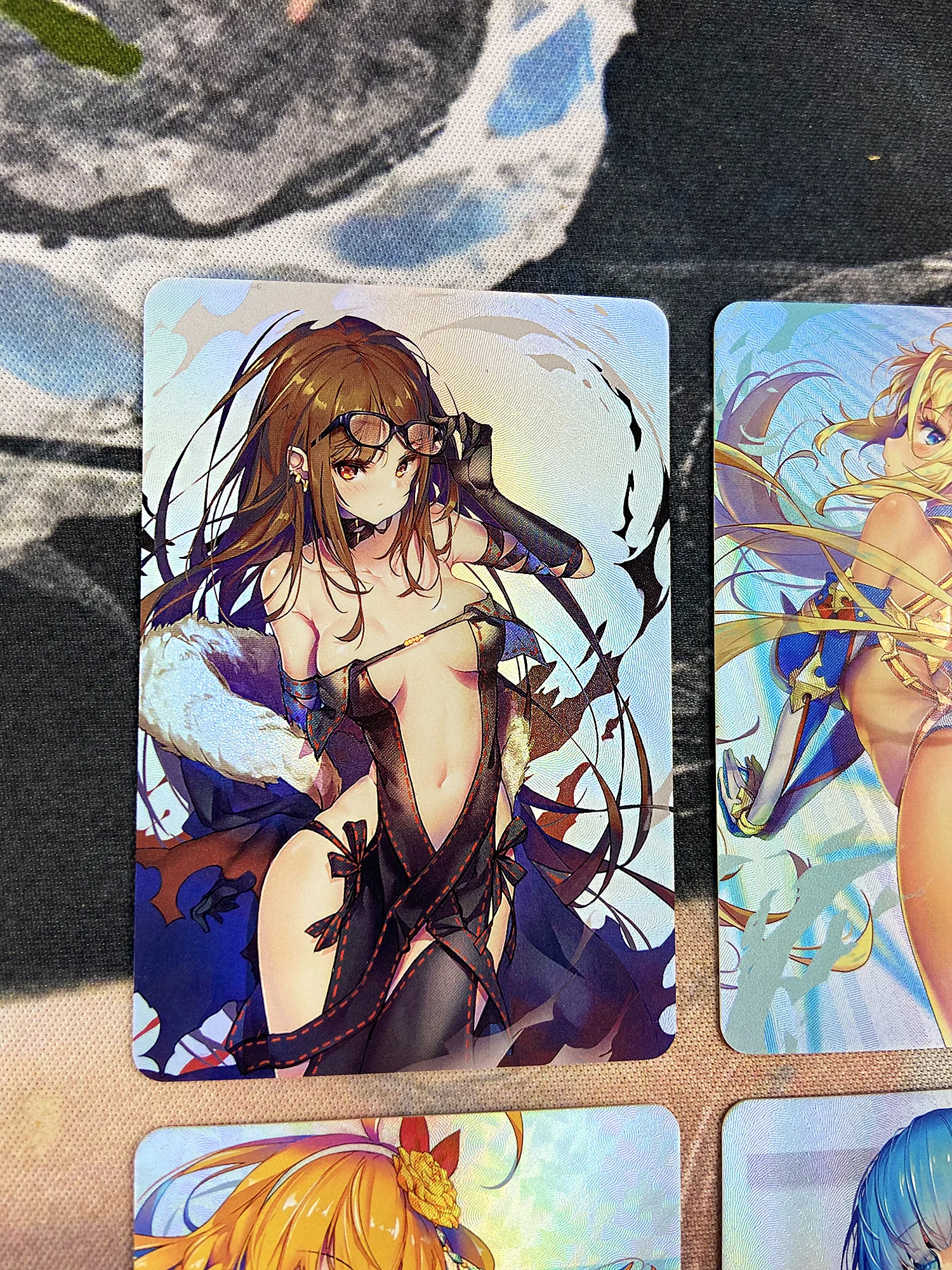 Colección de 9 unids/set ACG Beauty, colección de heroína de cómic japonés No.2, chicas sexys, refracción, juego de coleccionables, tarjetas de colección de Anime