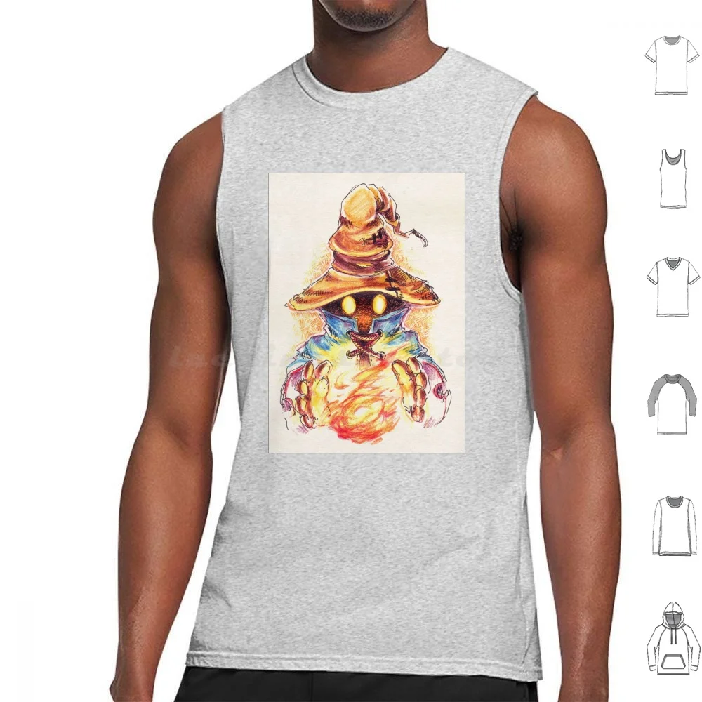 Final Fantasy 9 Vivi Sketch Tank Tops Print Cotton Final Fantasy Final Fantasy Final Fantasy 9 Ix Ff9 Ffix Vivi