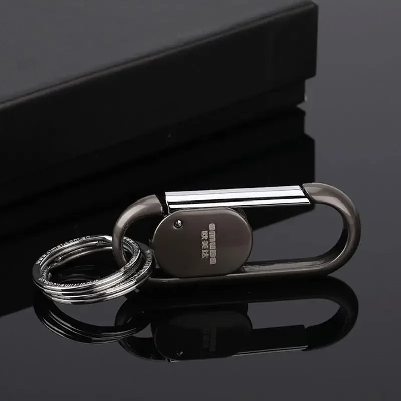 Keychain for Men Fashion Stainless Steel Lovers\' Key Chains Metal Car Key Holder Waist Hanging Lock Keyring Pendant Gift