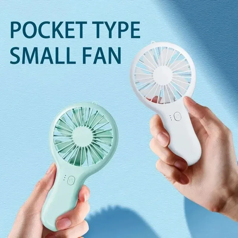 Xiaomi Mini Handheld Small Fan ricarica USB portatile 3 velocità High Wind Desktop Office Travel Pocket Fan studente silenzioso Chroma