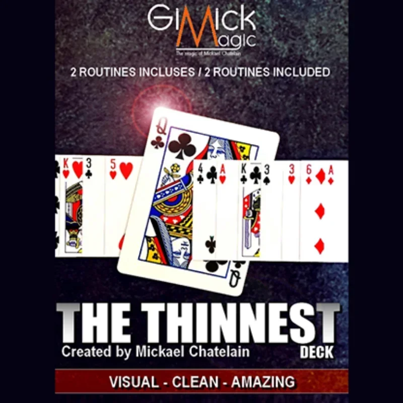 

THE THINNEST DECK by Mickael Chatelain Gimmick Close Up Performer Stage Parlor Magic Tricks Illusion Card Magia Props