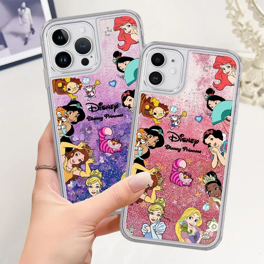 

Милый чехол для телефона «Принцесса Диснея» для iPhone 13 Pro 11 16e 16 Pro Max 15 Plus 14 12 15 Pro с жидким зыбучим песком