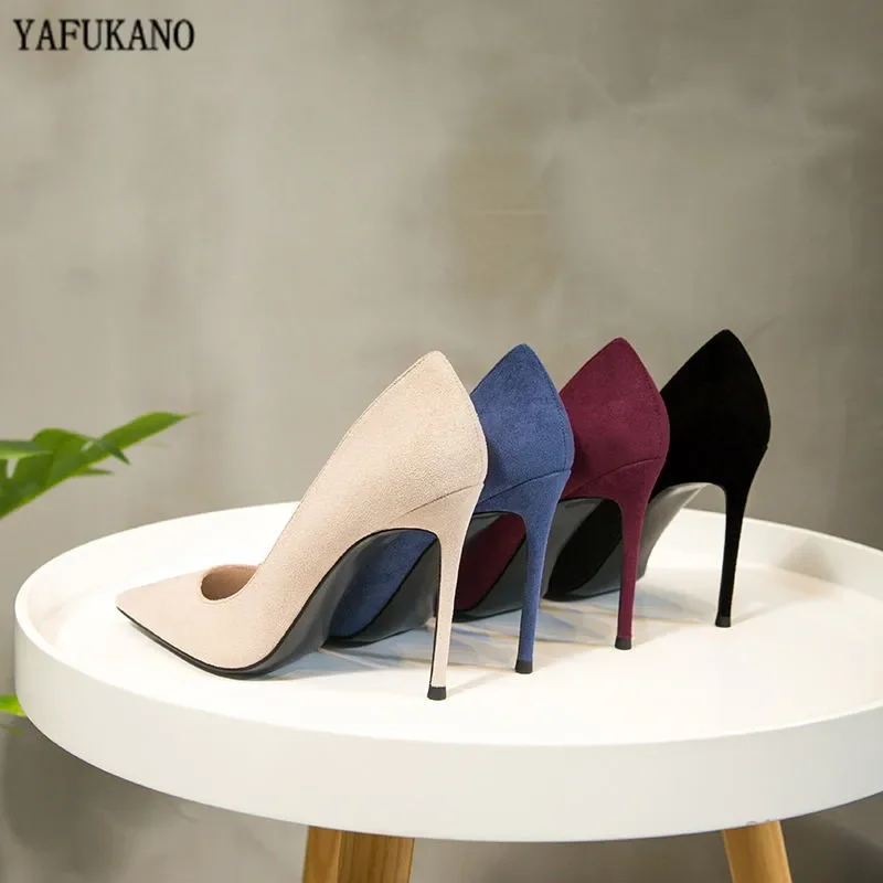 Fashion Sexy High Heels Pointed Students Wild Nude Thin Heels Single Shoes Elegant Dress Party Pumps Small Size Womens Shoes 33