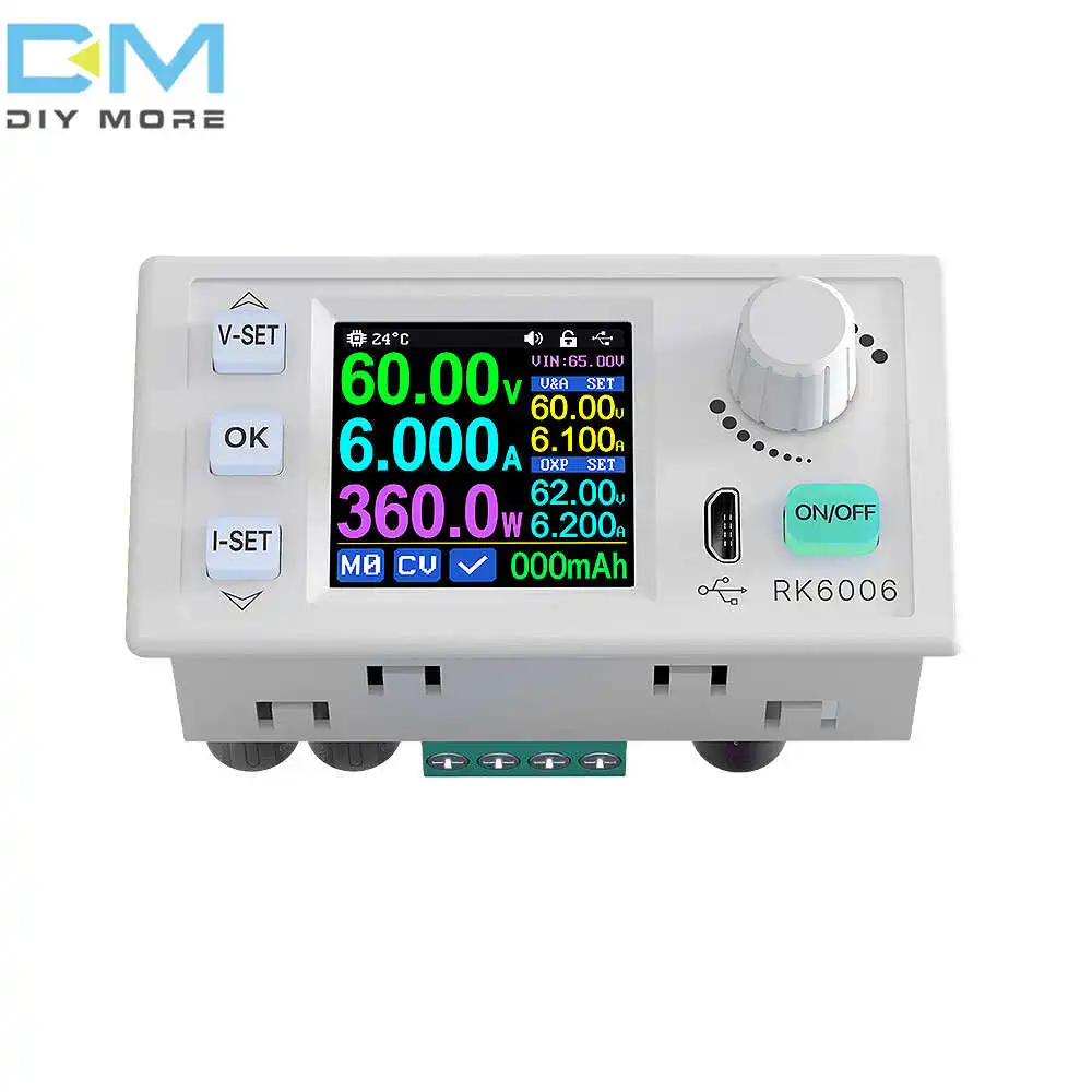 RK6006 RK6006-BT Digital Display Adjustable Stabilized Power Supply DC60V 6A With Micro USB Interface and 1.54Inch LCD Display