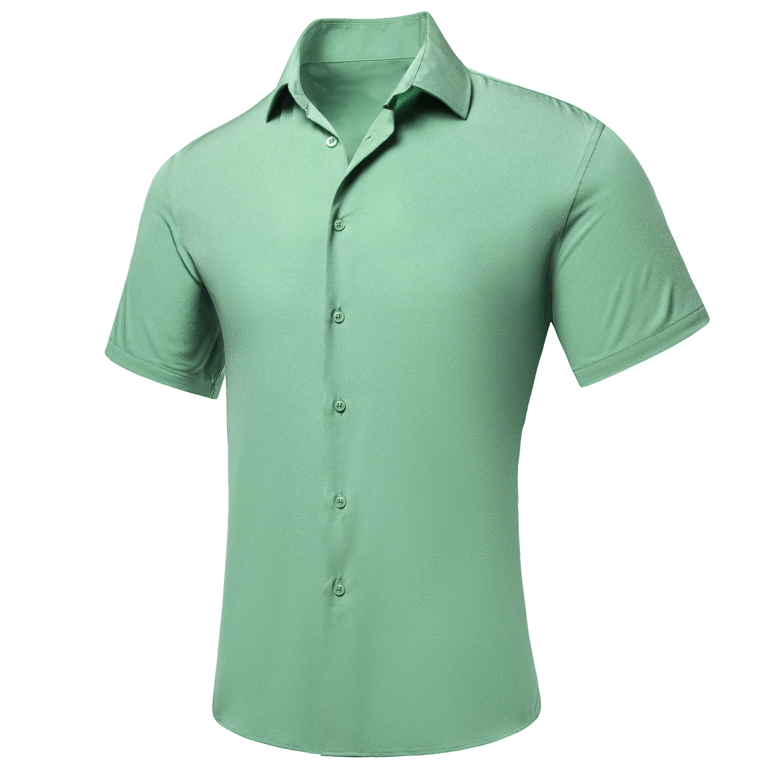 

Hi-Tie Sage Green однотонные мужские рубашки мужская рубашка с короткими рукавами платье на пуговицах стандартной посадки формальный свадебный подарок повседневный