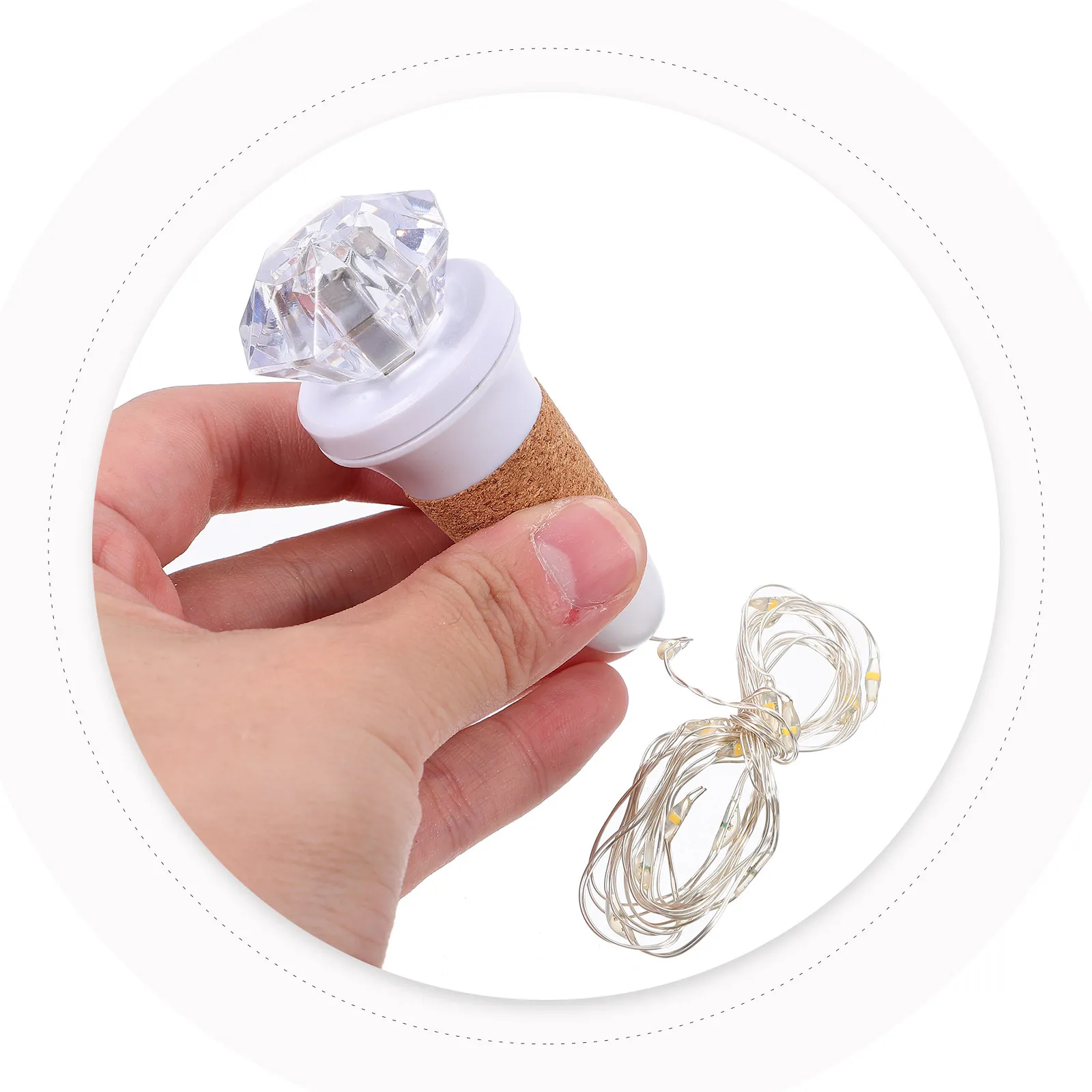 

2Pcs Diamond LED String Lights USB Charging Waterproof Copper Wire Night Lamp for Holiday Party Decoration Festival Lighting